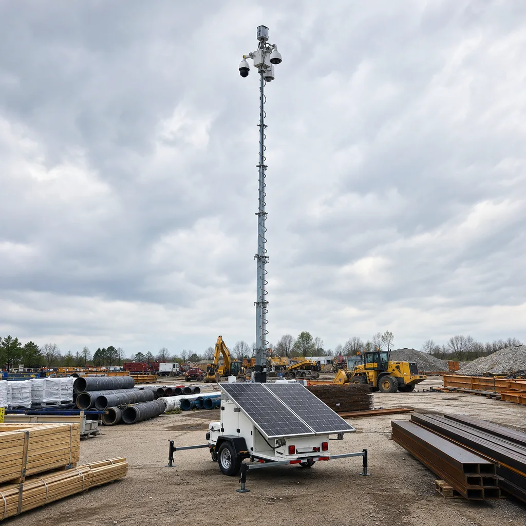 Off-Grid Solar-Powered AI Surveillance Tower