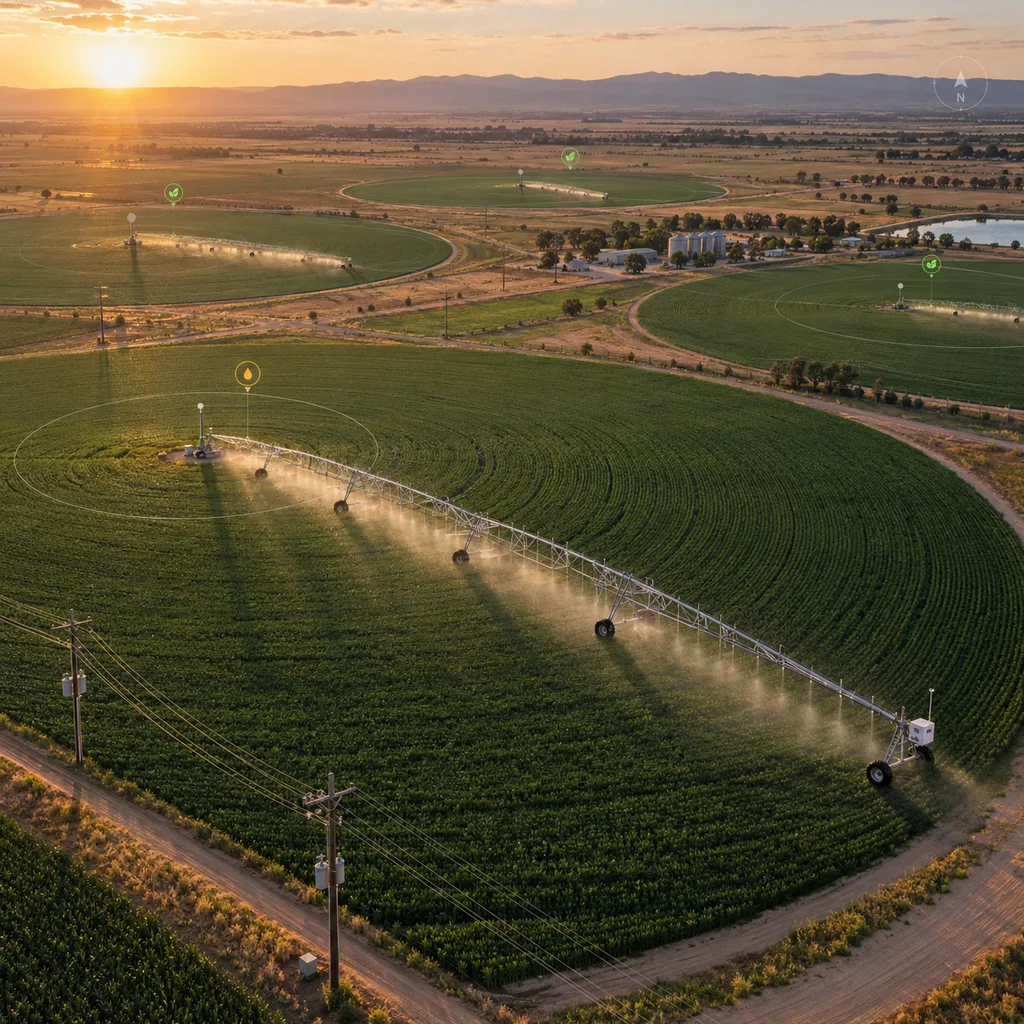 Center Pivot Irrigation Remote Monitoring, Control & Variable Rate Irrigation (VRI) Retrofit System