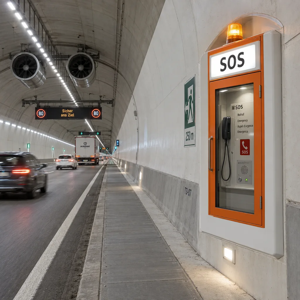 Tunnel Emergency Station & SOS Telephone System with Fire Extinguisher Monitoring
