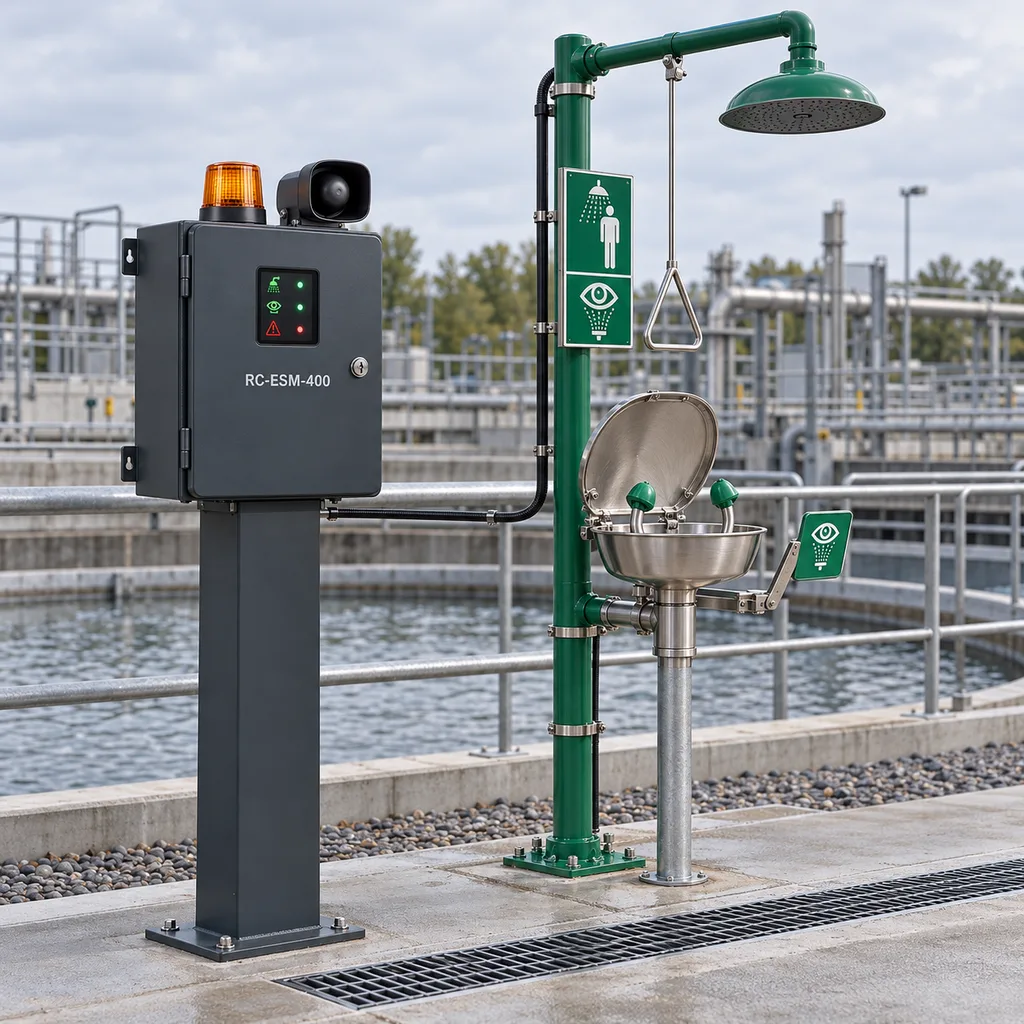 Smart Emergency Safety Shower & Eyewash Monitoring System