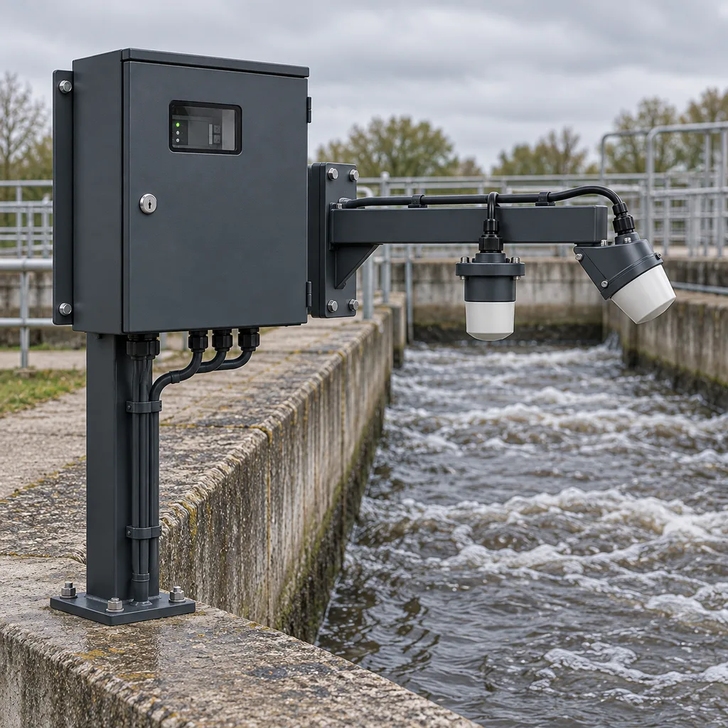 RC-OCF-600 Grid-Powered Non-Contact Radar Open-Channel Flow Monitoring Station