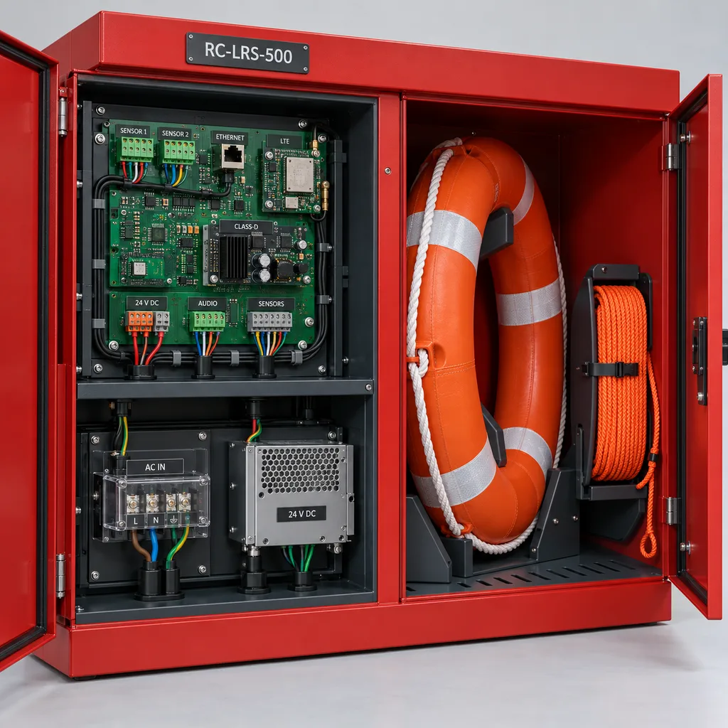 Smart Lifebuoy Cabinet & Waterfront Rescue Equipment Monitoring Station