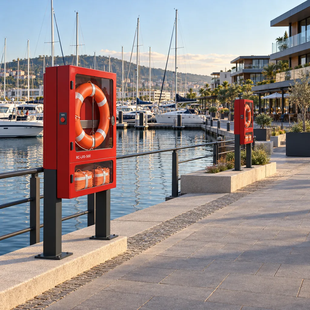 Smart Lifebuoy Cabinet & Waterfront Rescue Equipment Monitoring Station