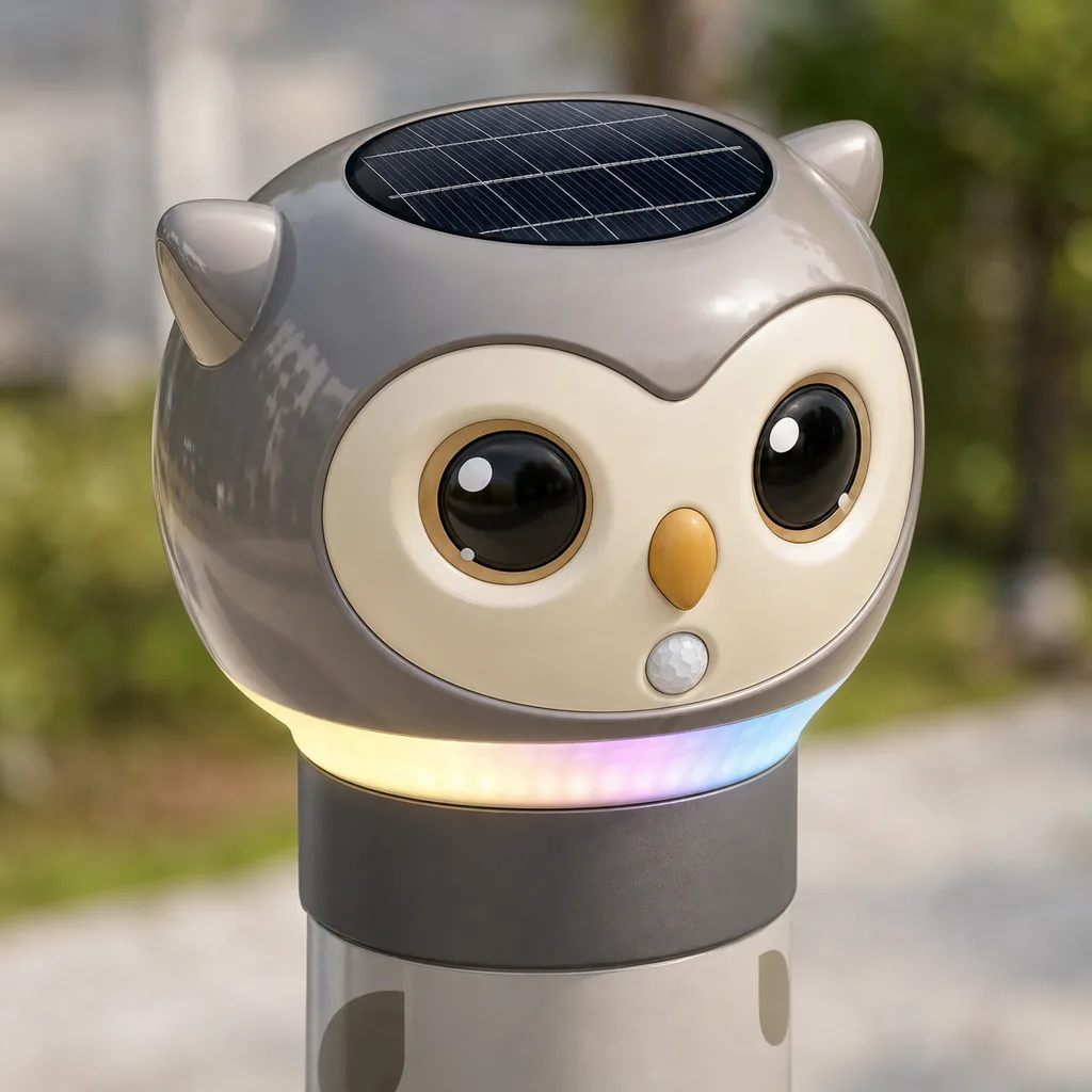 Solar-Powered Cute Animal Interactive Smart Bollard & Pathway Light