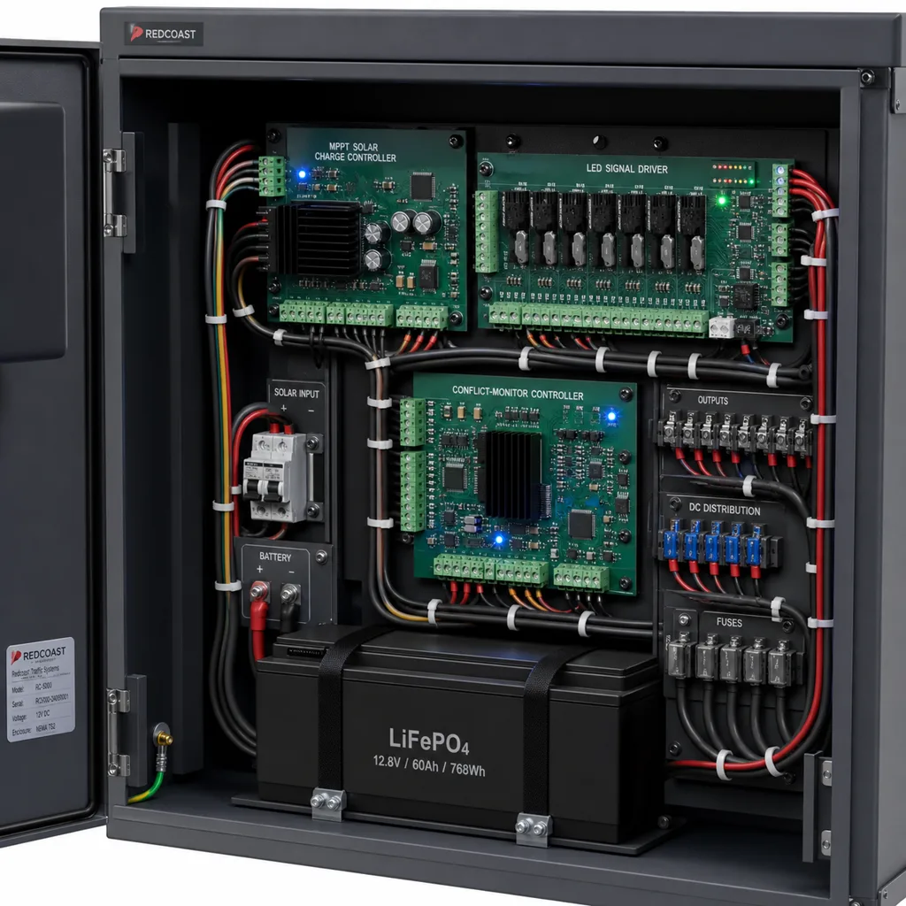 Off-Grid Solar Smart Traffic Signal System