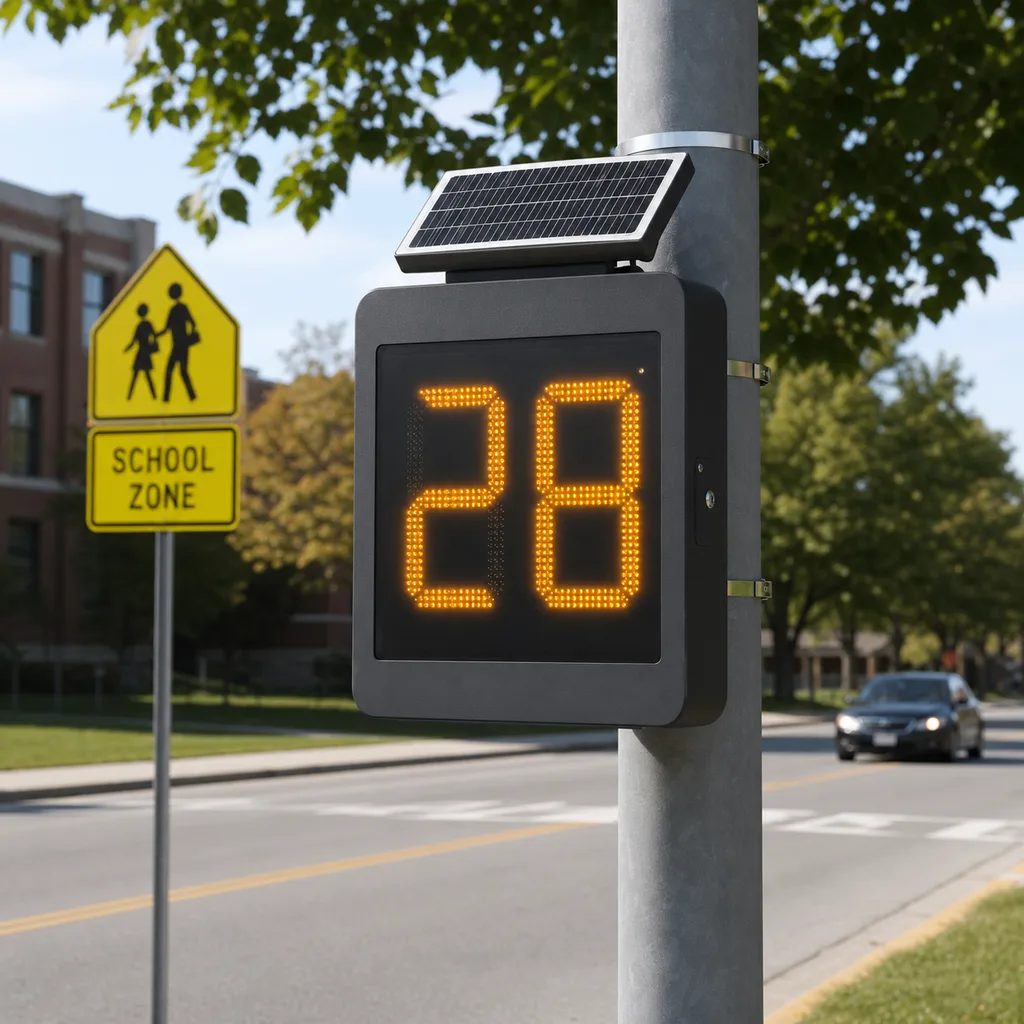 Off-Grid Solar Smart Radar Speed Feedback Sign