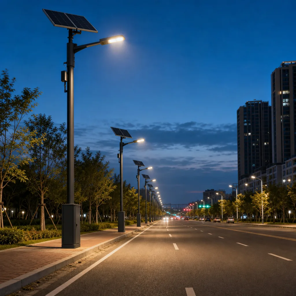 Split-Type Solar Smart Street Lighting System