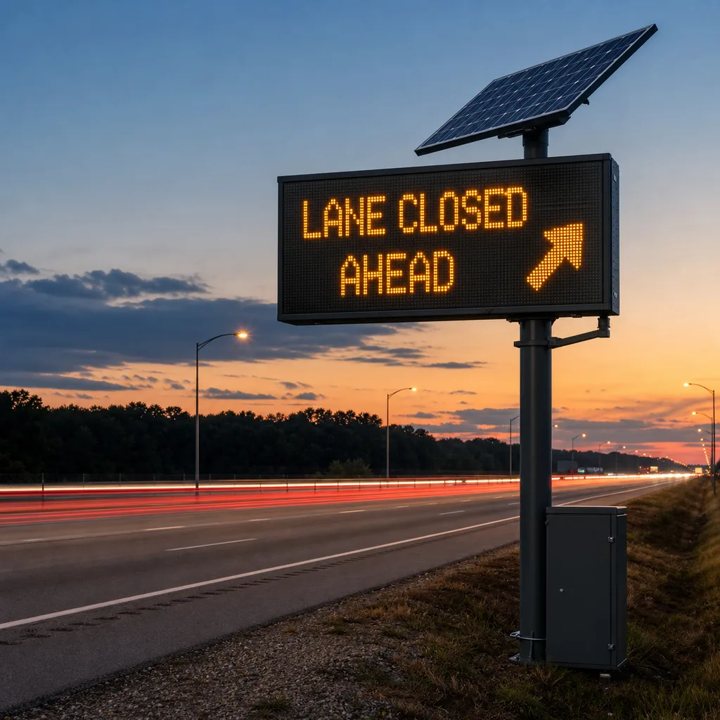 Off-Grid Solar Variable Message Sign (Full-Matrix Dynamic Information Board)