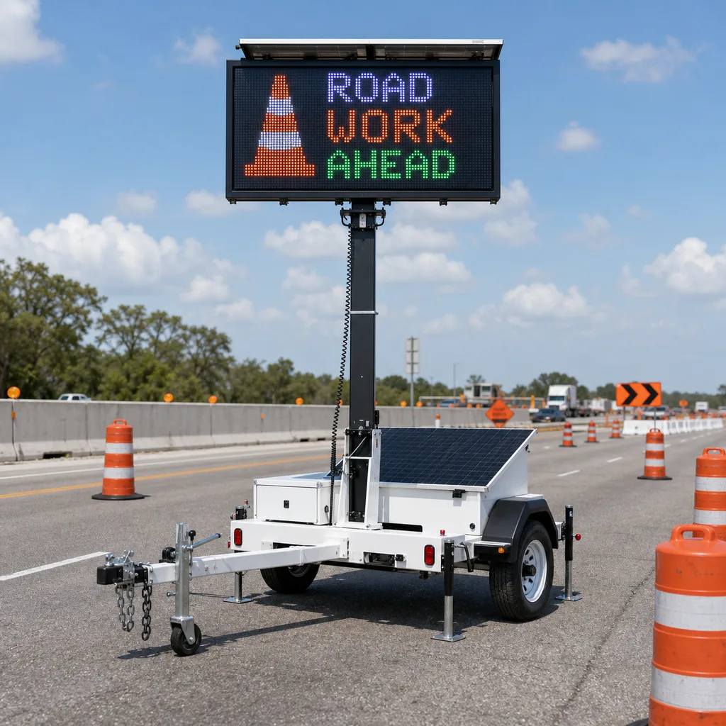 Off-Grid Solar Variable Message Sign (Full-Matrix Dynamic Information Board)