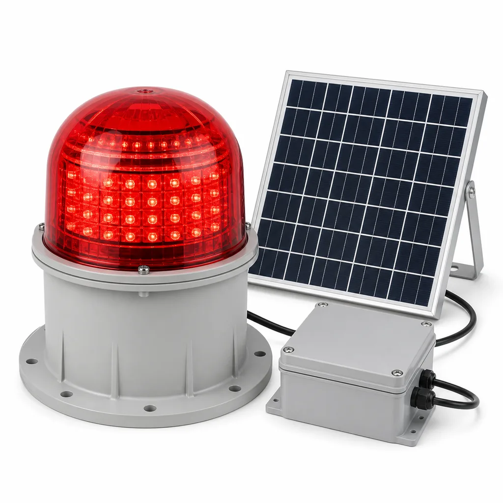 Off-grid Solar Aviation Obstruction Light System