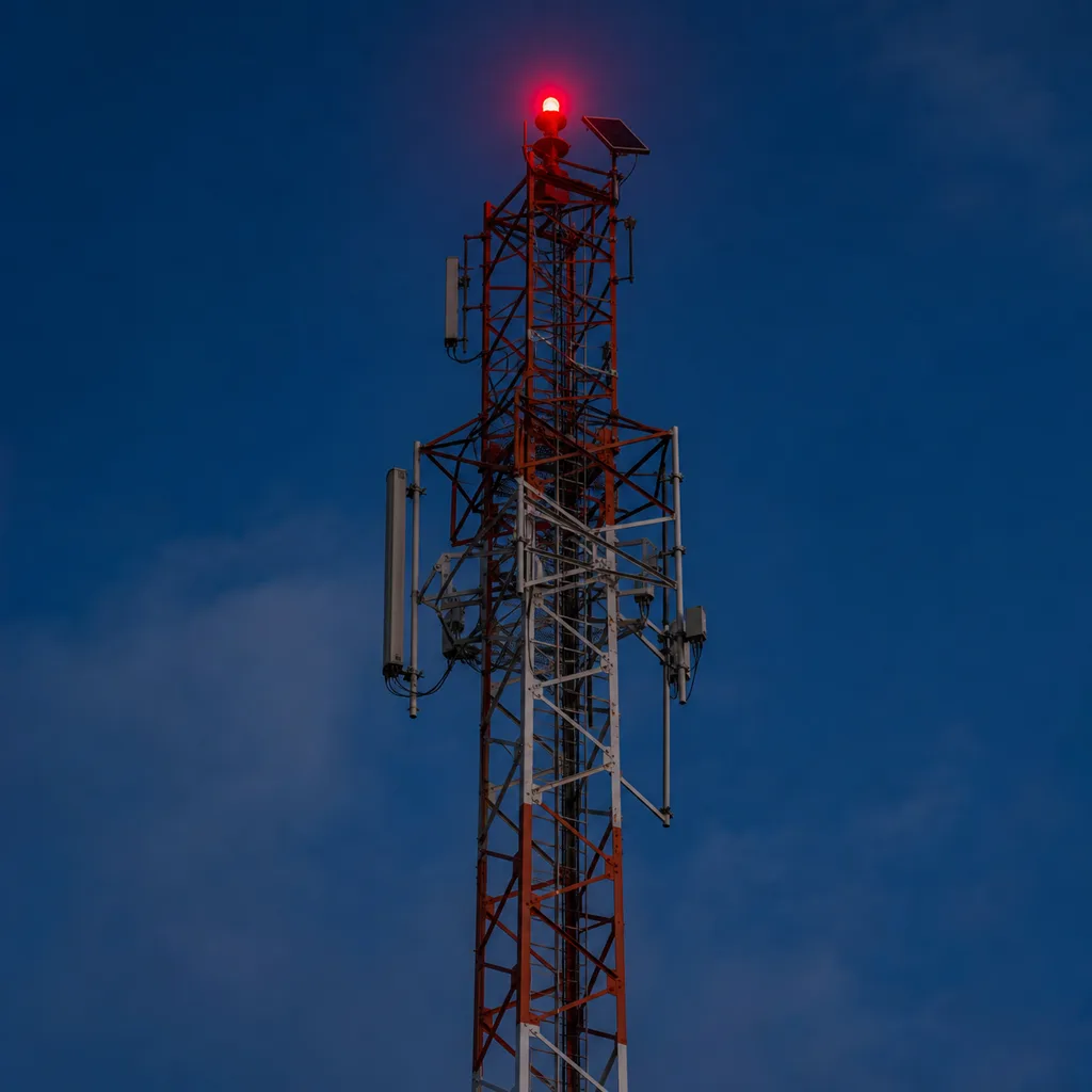 Off-grid Solar Aviation Obstruction Light System