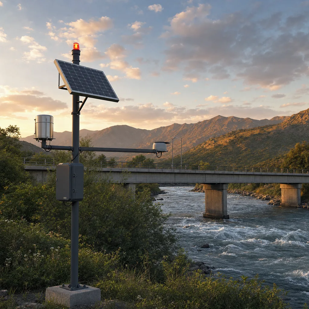 Off-Grid Solar Flood Early Warning & Hydrological Monitoring Station