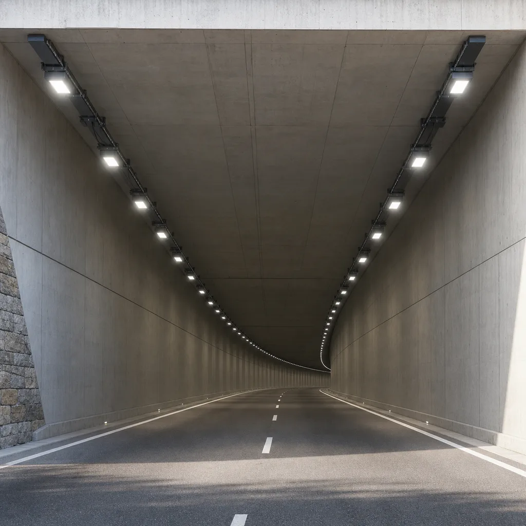 Smart LED Tunnel Lighting System with CIE 88 Adaptive Zone Control