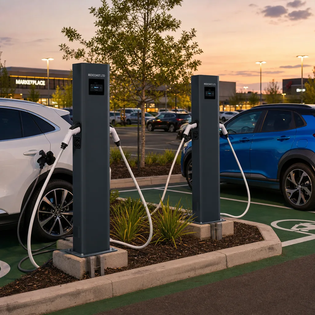 Grid-Connected AC Smart EV Charging Station (7.4–22 kW, OCPP 2.0.1, Type 2 / NACS, Wall & Pedestal)