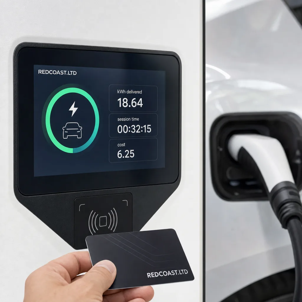 Grid-Connected AC Smart EV Charging Station (7.4–22 kW, OCPP 2.0.1, Type 2 / NACS, Wall & Pedestal)