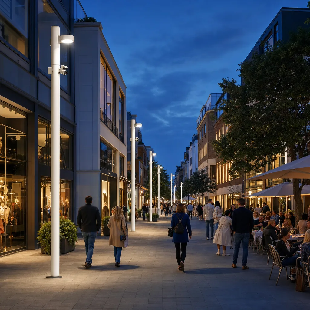 Grid-Powered Smart Park & Pedestrian Street Lighting System with Motion-Adaptive CMS Control