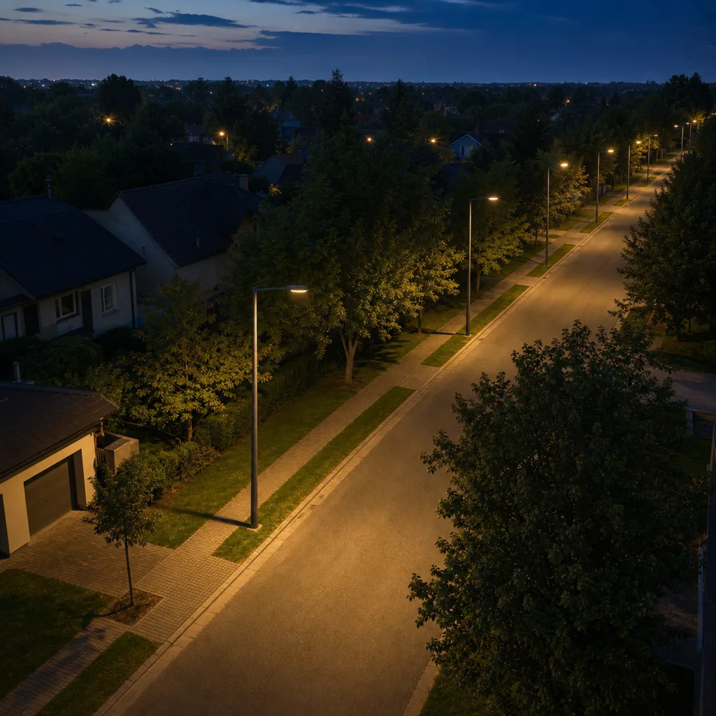 Grid-Powered Smart LED Street Light Luminaire with Zhaga D4i / NEMA 7-Pin Interface