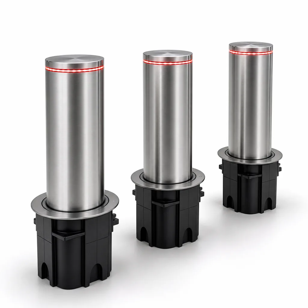 Smart Automatic Rising Bollard System for Urban Access Control & Hostile Vehicle Mitigation (HVM)