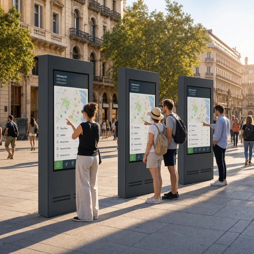 Grid-Powered Outdoor Smart City Interactive Information Kiosk