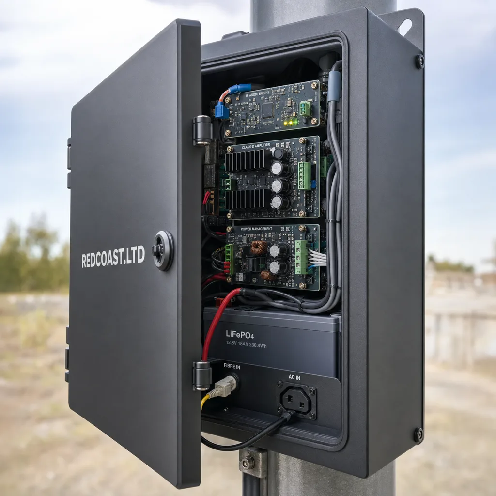 Grid-Powered IP Public Address & Mass Notification System for Cities, Campuses, Ports & Industrial Sites