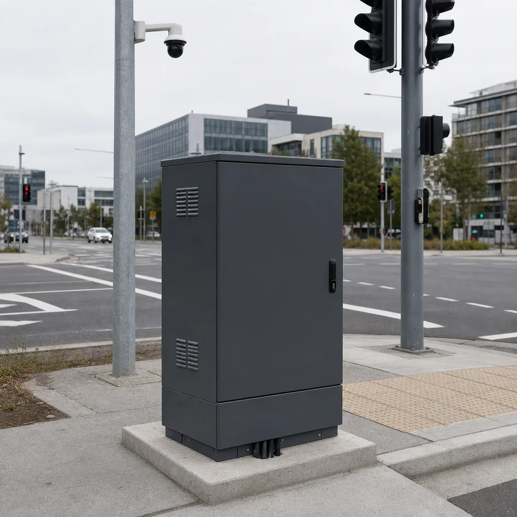 Grid-Powered Outdoor Smart Edge Cabinet with Active Thermal Management, Integrated UPS and Remote Monitoring