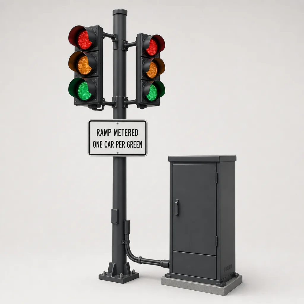 Grid-Powered Ramp Metering System (Freeway On-Ramp Signal Control)