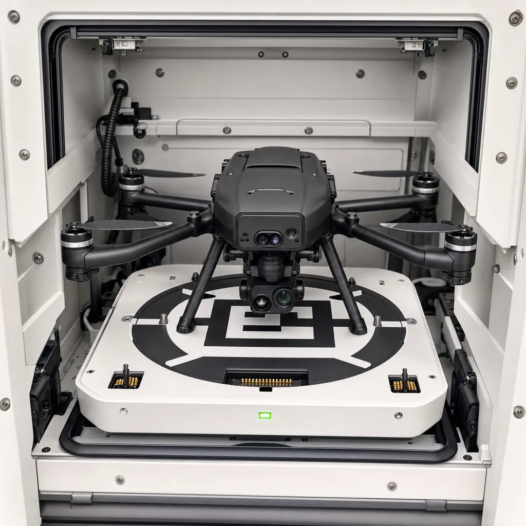 Autonomous Drone-in-a-Box Docking Station (Grid-Powered)