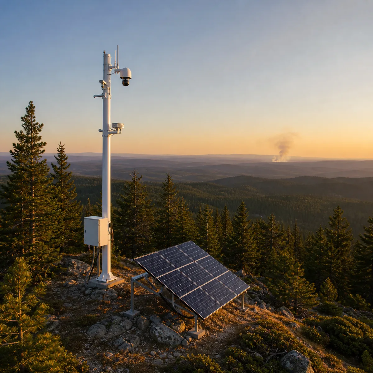 AI Wildfire Early Detection Tower & Monitoring System