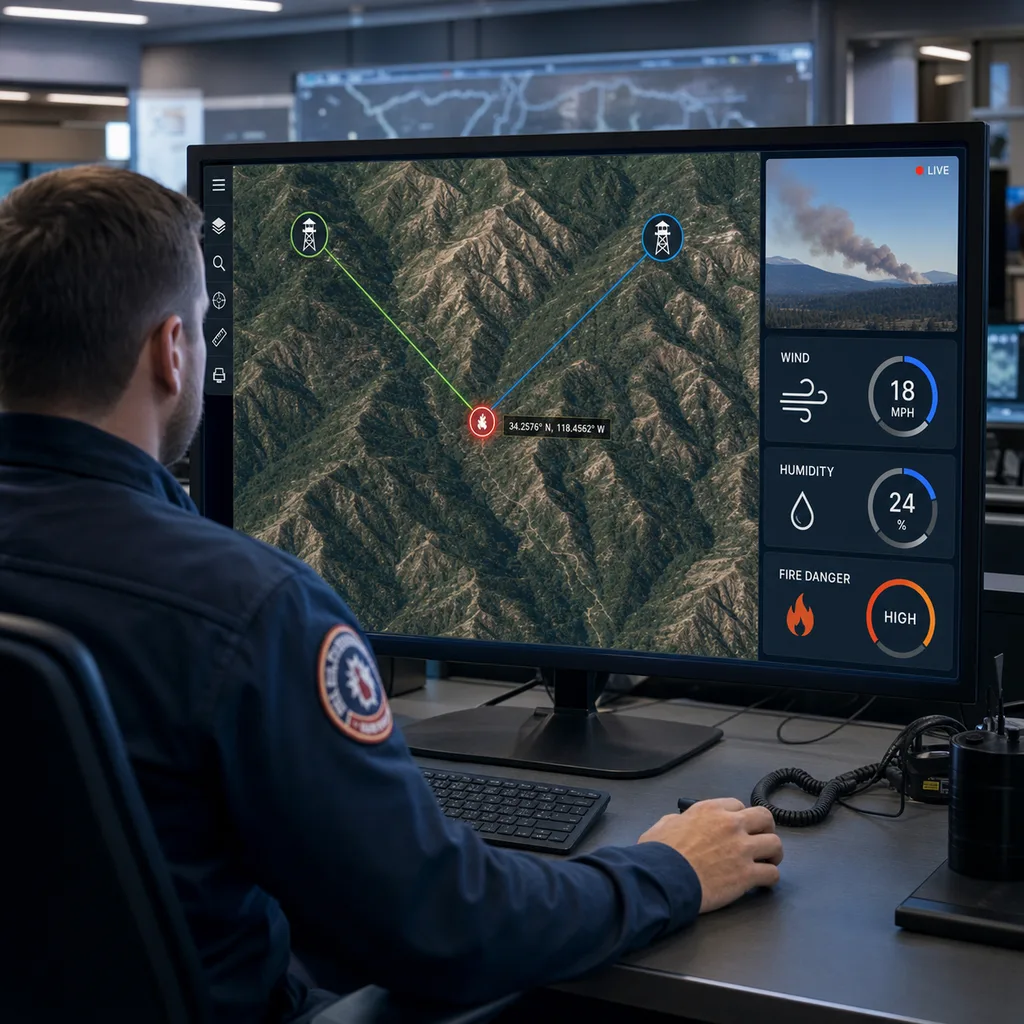 AI Wildfire Early Detection Tower & Monitoring System