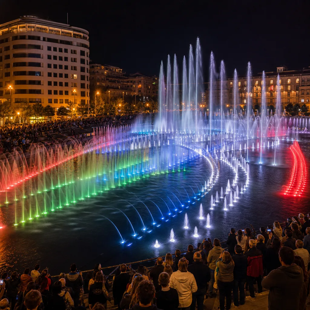Musical Fountain Show Control & Underwater Lighting System (DMX512/Art-Net, Grid-Powered)