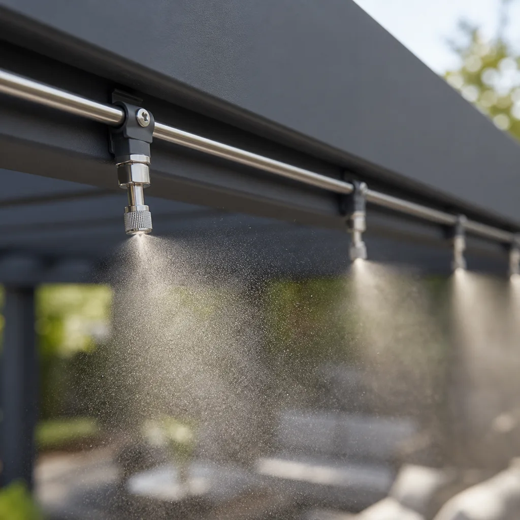 Smart High-Pressure Misting & Outdoor Cooling System for Public Spaces (Urban Heat Mitigation)