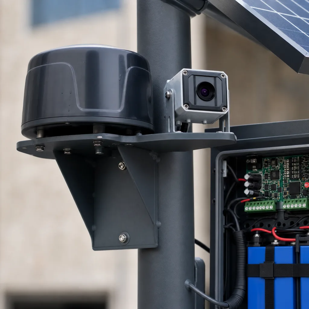 Off-Grid Solar AI Wildlife & Large Animal Detection and Driver Warning System